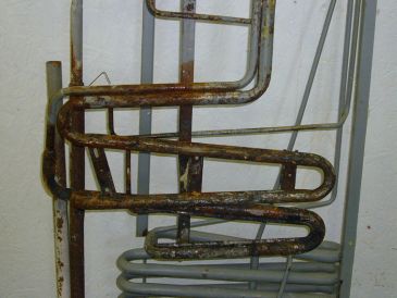 Rusted-out Tubing Prior to Replacement